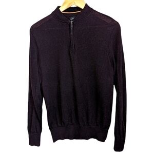 CLUB MONACO Maroon Half Zip Wool Knit Sweater Size Small